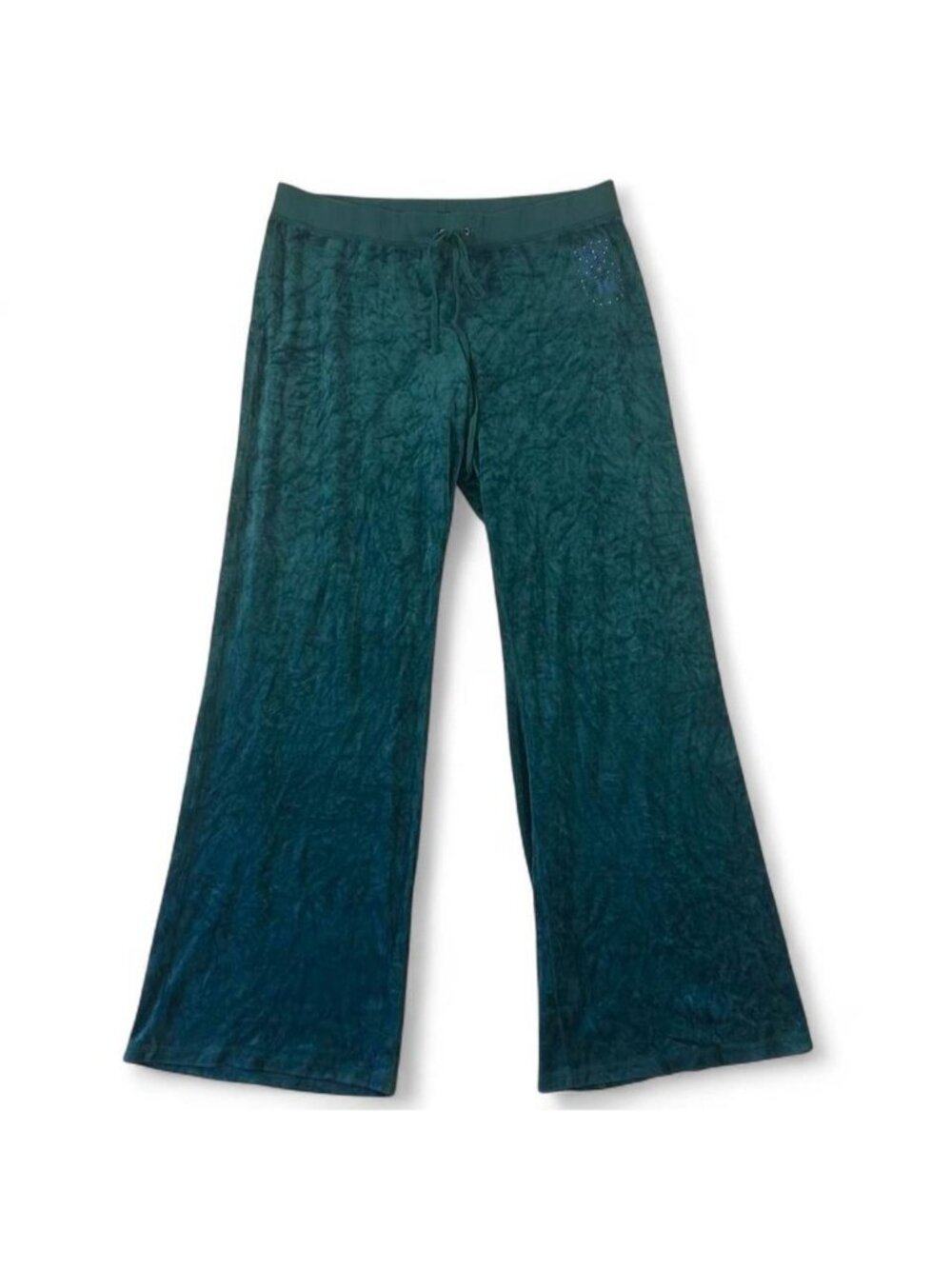 Y2K bedazzled blue juicy couture lowrise flare tracksuit pants
